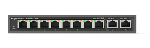 RG-ES110D-P, 8-port 10/100Mbps Desktop Unmanaged Switch